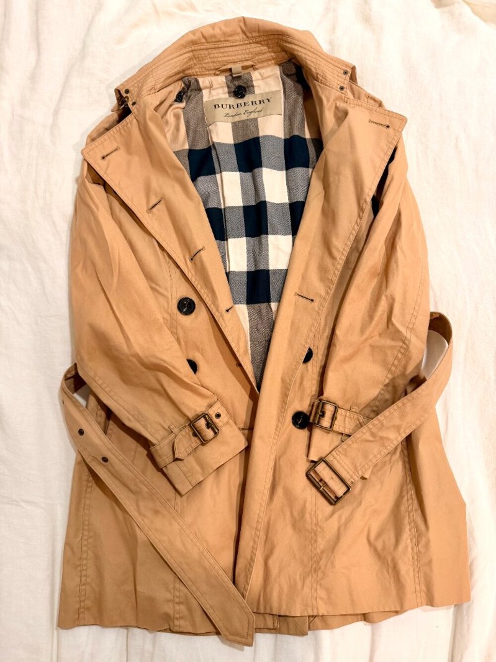 Burberry Reymoore Trench Coat Detachable Hood & Quilted Liner US 4 - Picture 2 of 6